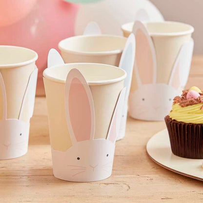 Pastel Easter Bunny Paper Party Cups