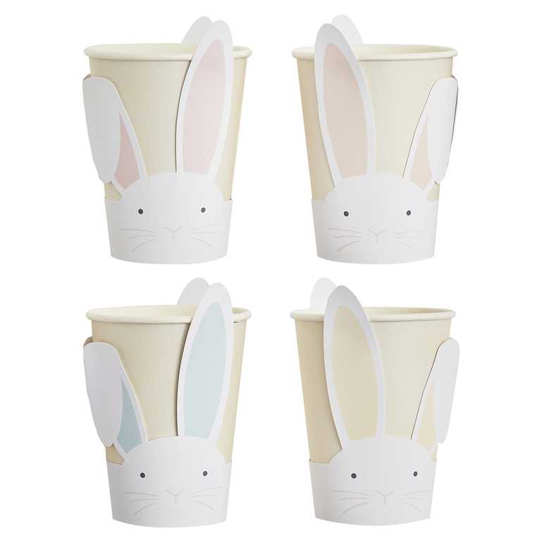 Pastel Easter Bunny Paper Party Cups