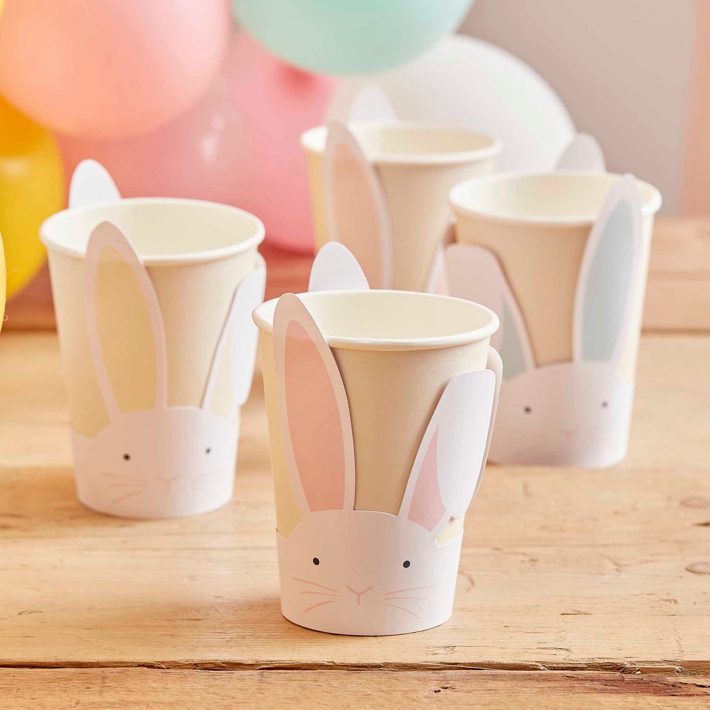 Pastel Easter Bunny Paper Party Cups