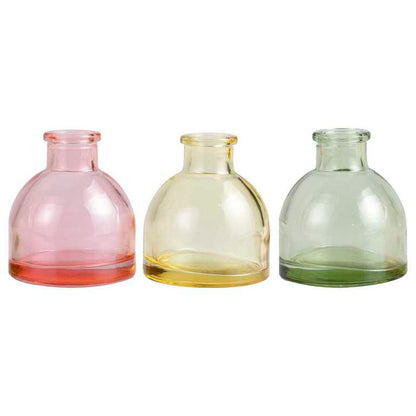 Pastel Flower Floral Bud Glass Vases