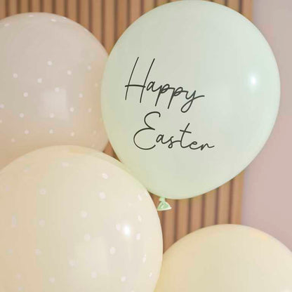 Pastel Happy Easter Balloons