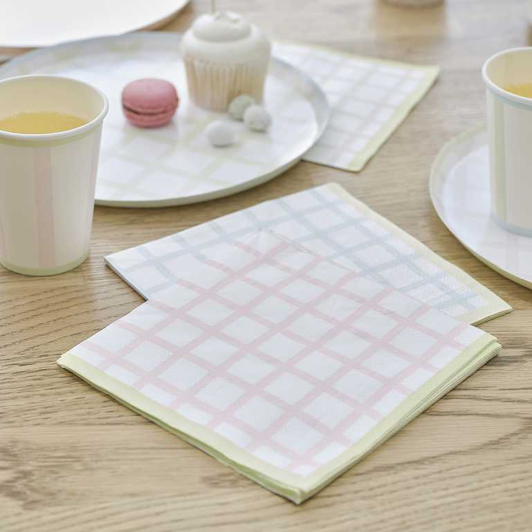 Pastel Stripes Paper Party Napkin Serviettes