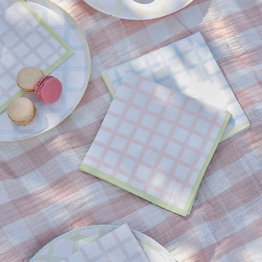 Pastel Stripes Paper Party Napkin Serviettes