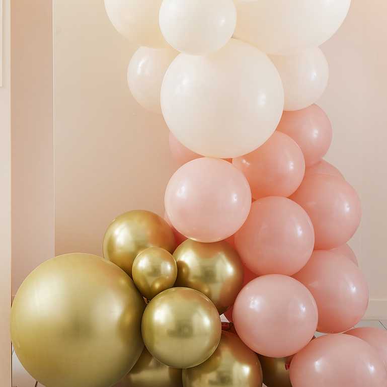 Peach & Gold DIY Balloon Arch Garland Kit