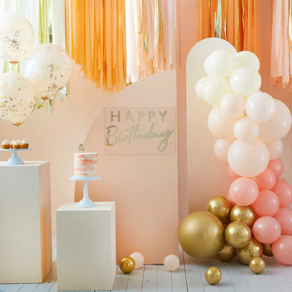 Peach & Gold DIY Balloon Arch Garland Kit