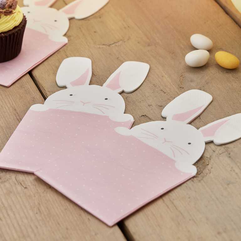 Peaking Easter Bunny Paper Party Napkins