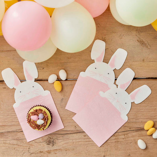 Peaking Easter Bunny Paper Party Napkins