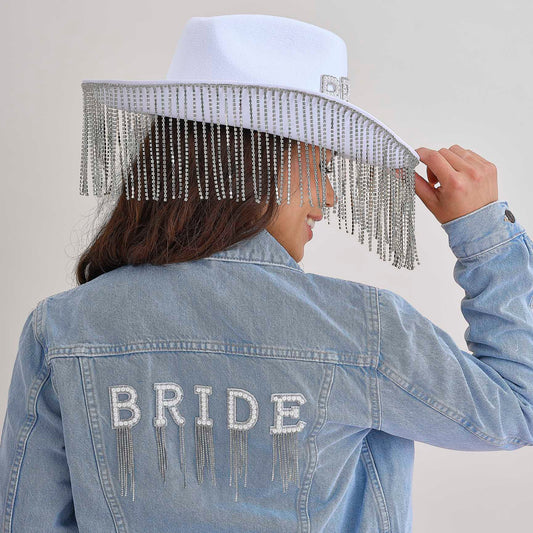 Pearl Embellished Bride Iron On Patch