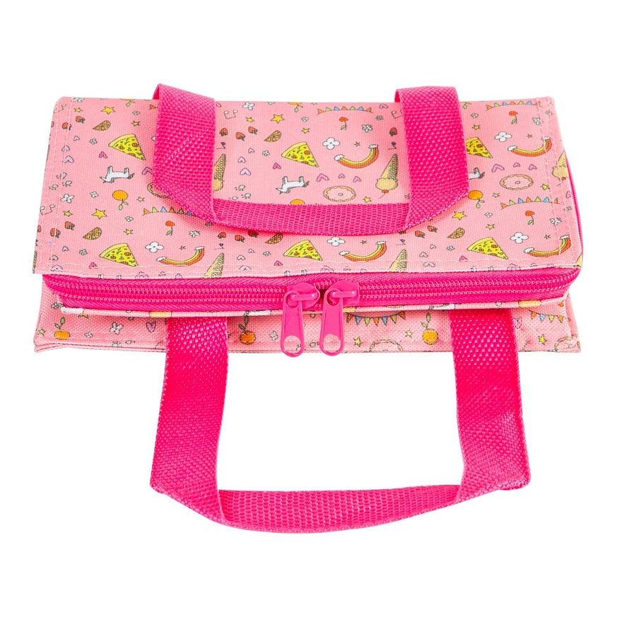 Pink Party Food Mini Lunch Box Insulated Bag