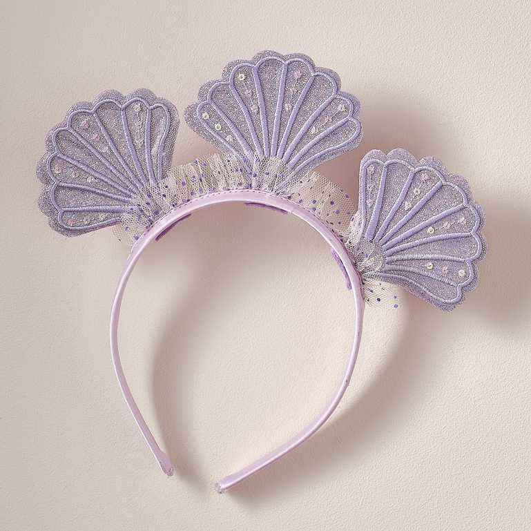 Purple Sequin Mermaid Shell Headband Crown