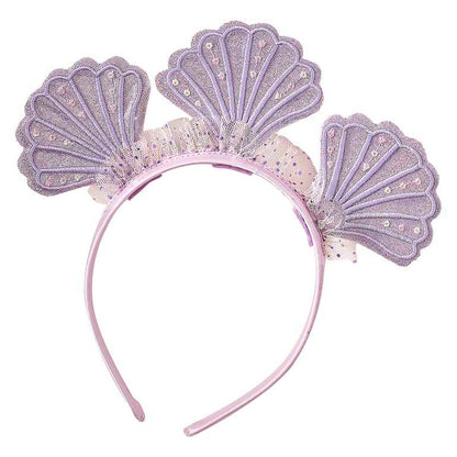 Purple Sequin Mermaid Shell Headband Crown