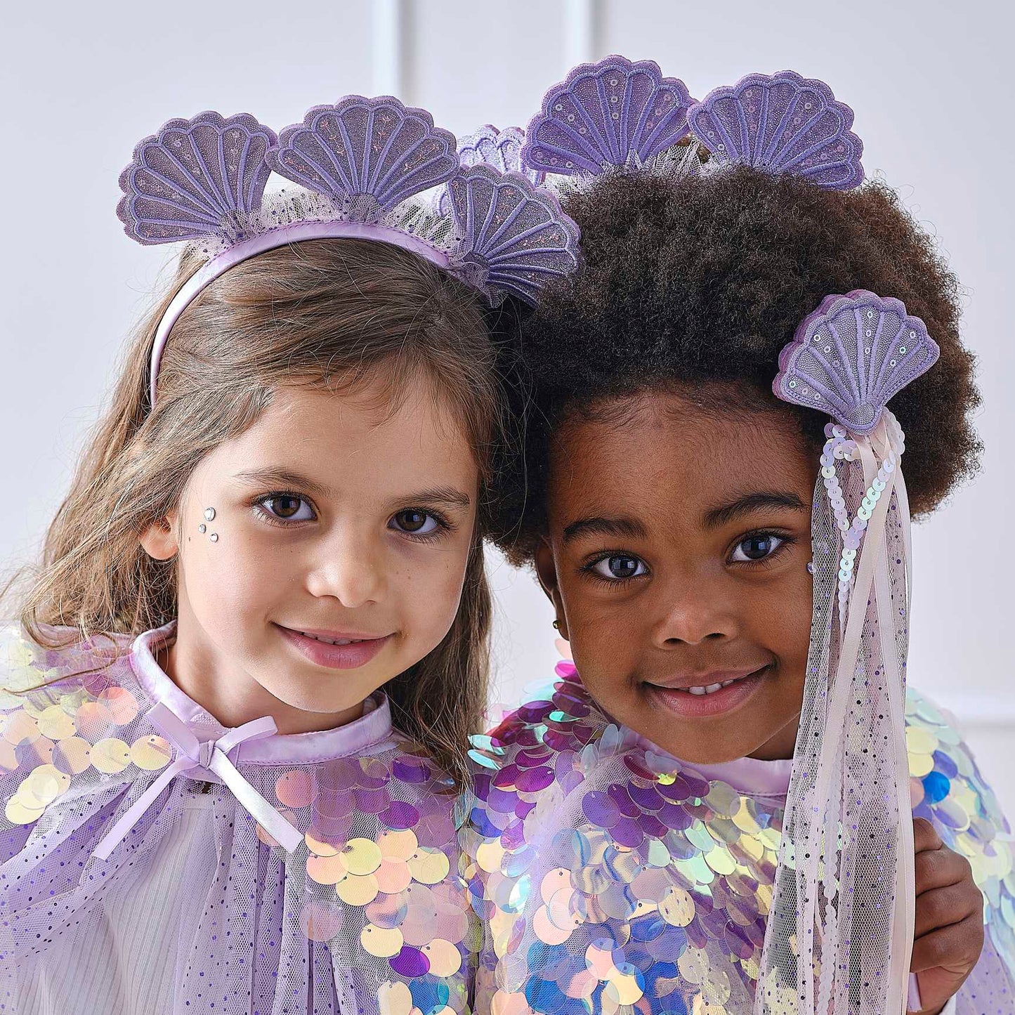 Purple Sequin Mermaid Shell Headband Crown