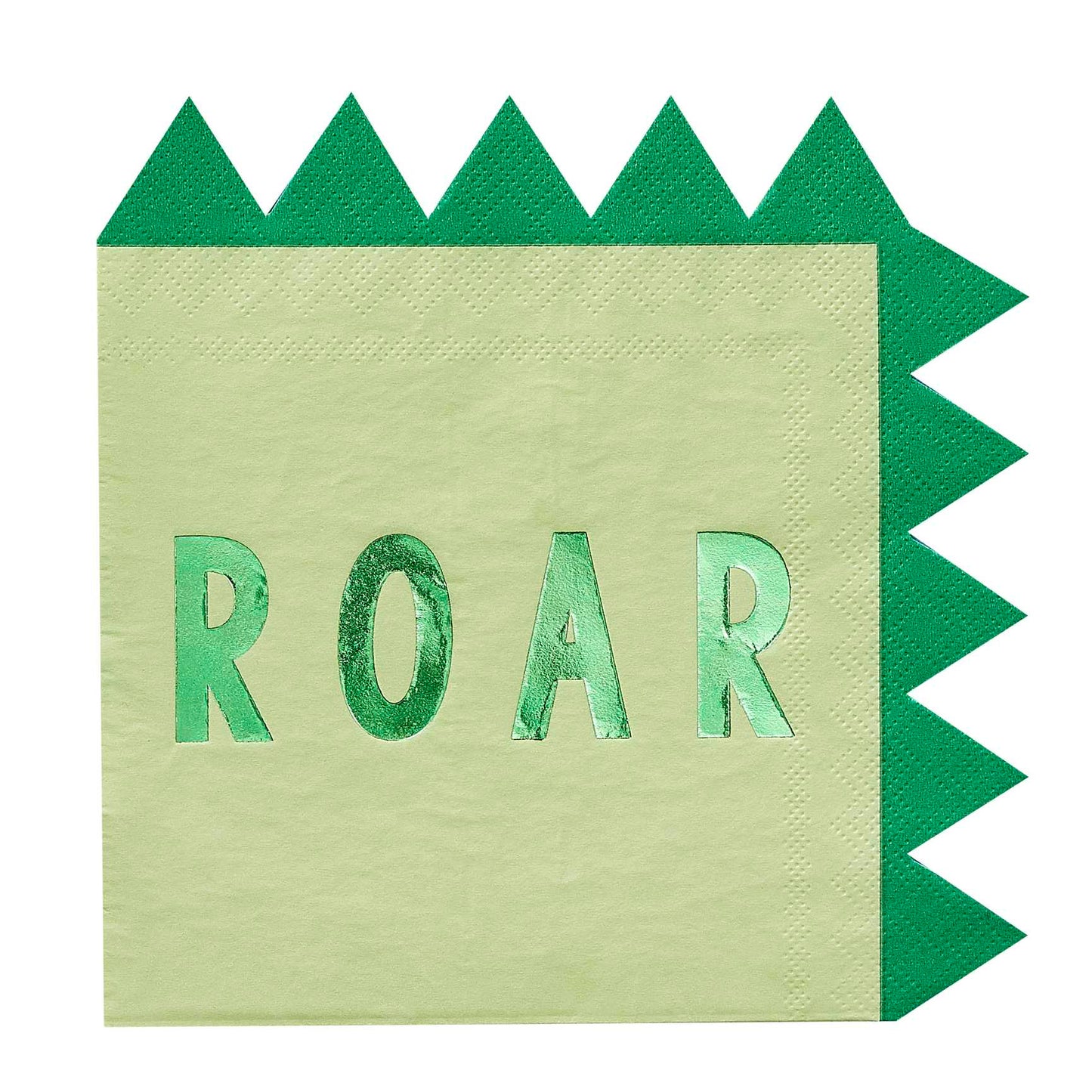 Roar Green Dinosaur Dino Paper Party Napkin Serviettes Pk 16