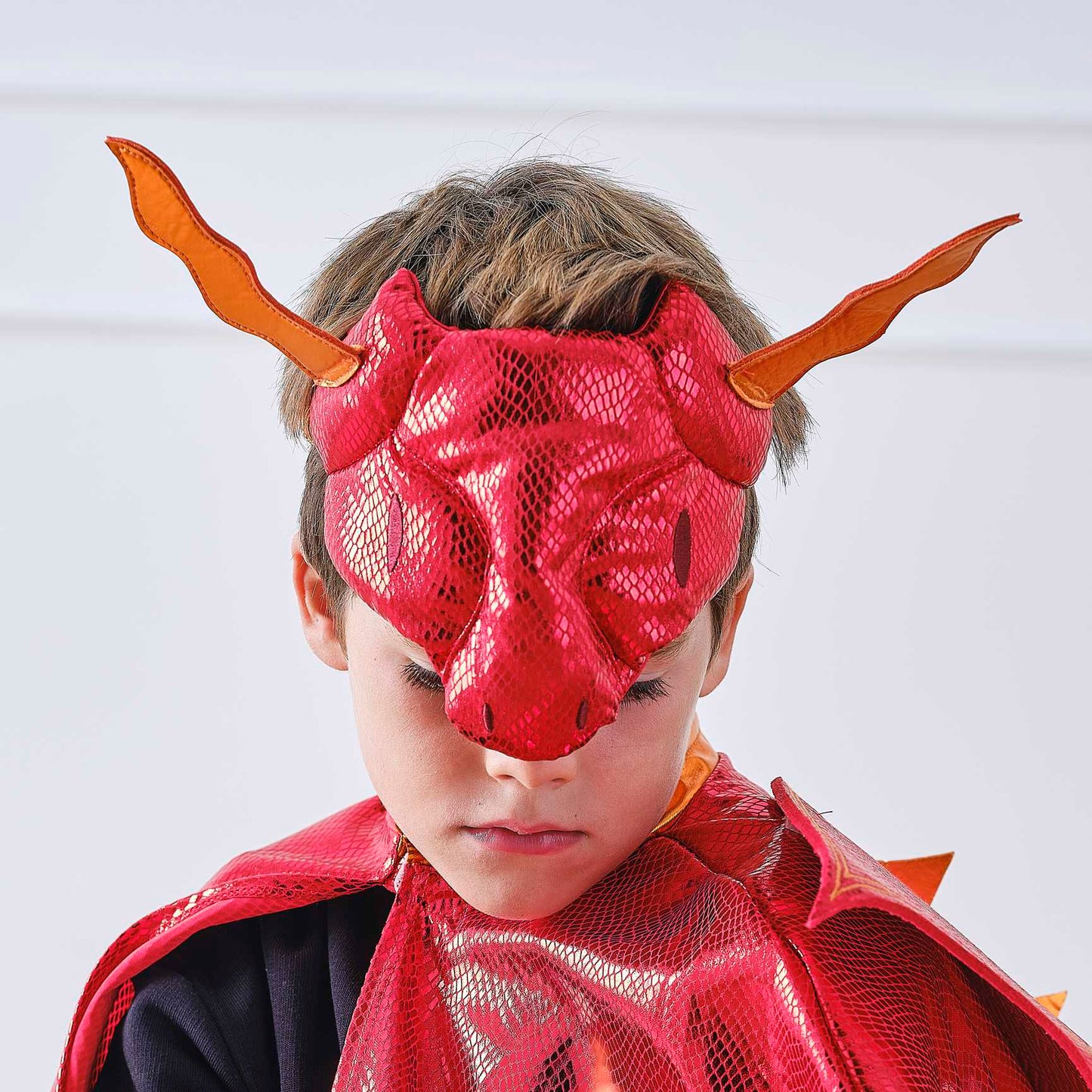 Red Dragon Kids Costume Mask