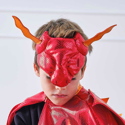 Red Dragon Kids Costume Mask