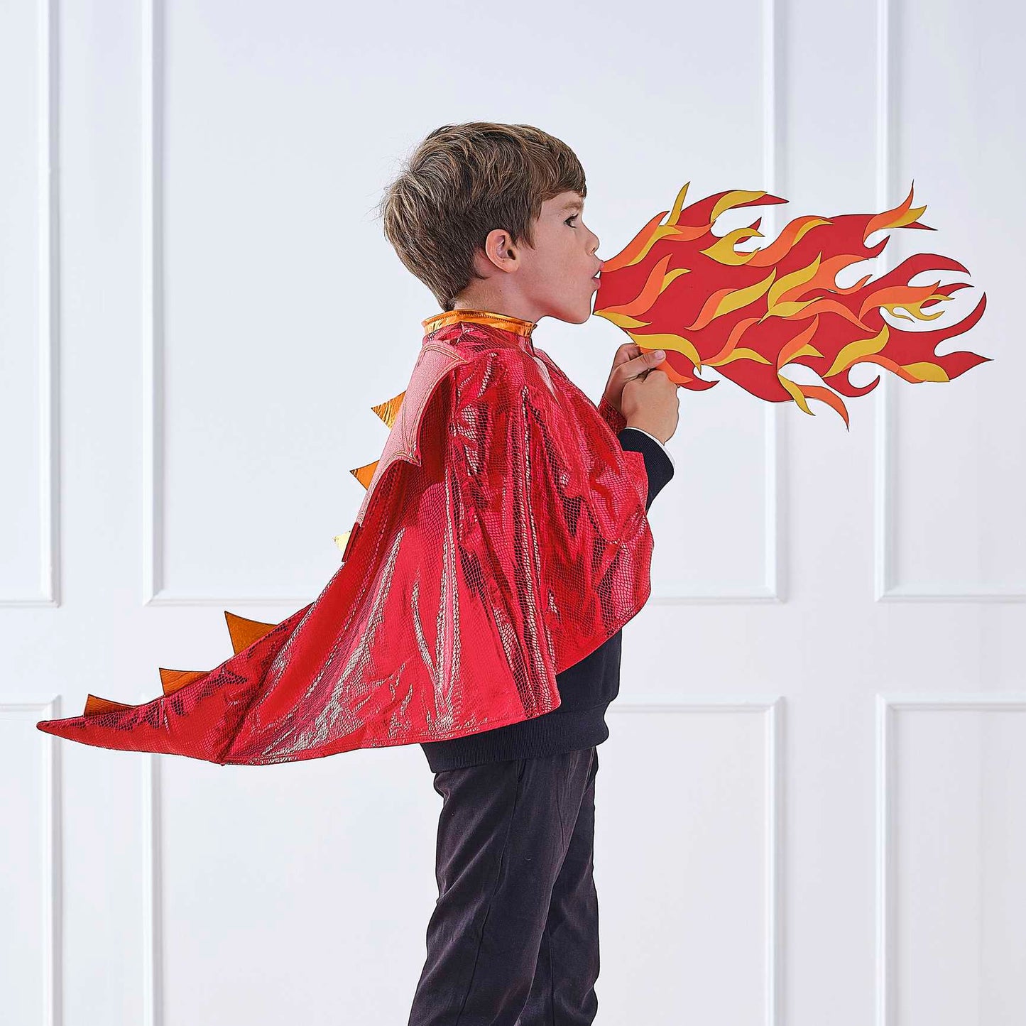 Red Dragon Kids Costume Cape