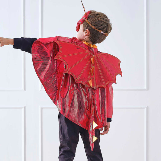 Red Dragon Kids Costume Cape