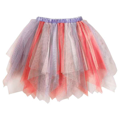 Red & Lilac Kids Butterfly Costume Tutu Skirt