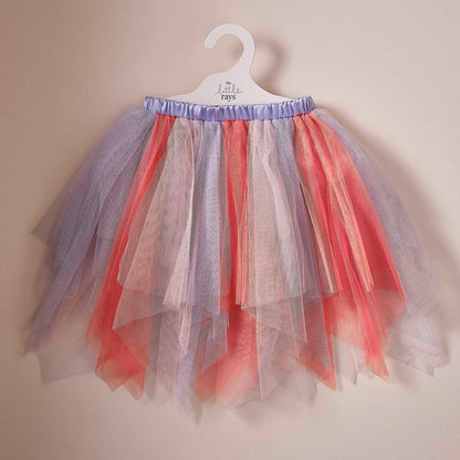 Red & Lilac Kids Butterfly Costume Tutu Skirt