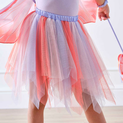 Red & Lilac Kids Butterfly Costume Tutu Skirt