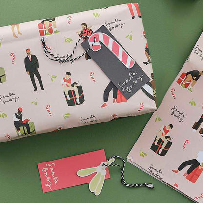 Christmas Santa baby wrapping paper gift wrap