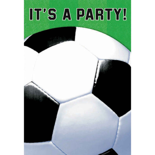 Soccer Football Birthday Party Invitations