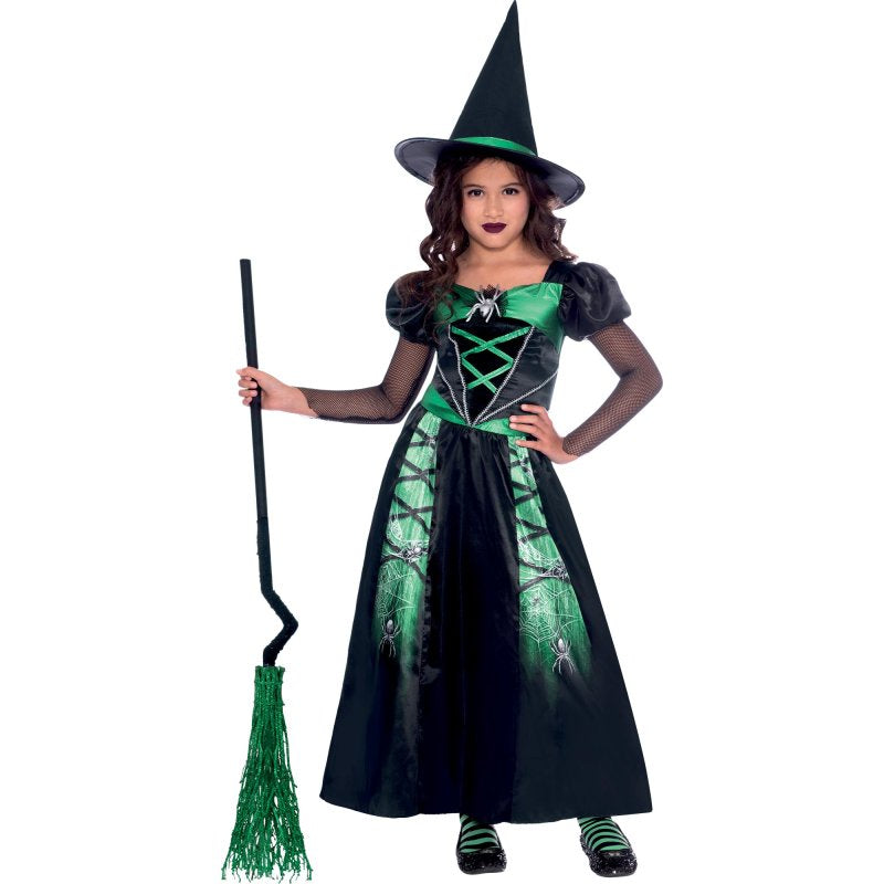 spider witch girls kids halloween costume dress up party outfit toddler size 3 4