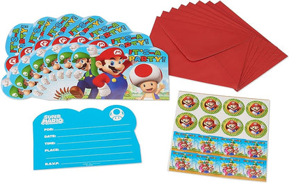 Super Mario Brod Birthday Party Invitations