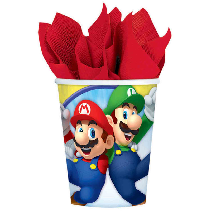 Super Mario Brothers Paper Party Cups Pk 8