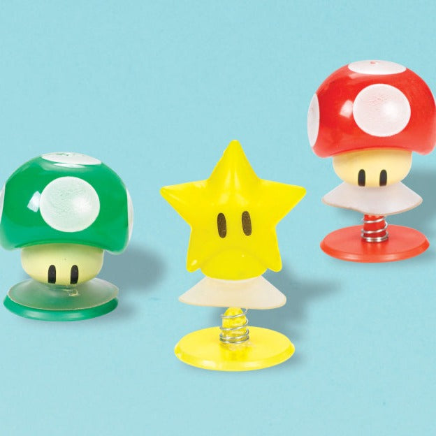 Super Mario Characters Mushroom Star Pop-Up party Favours Pk 6