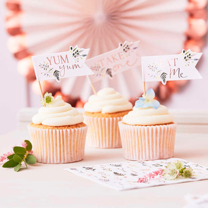 Let's Par Tea Cupcake Toppers x 12