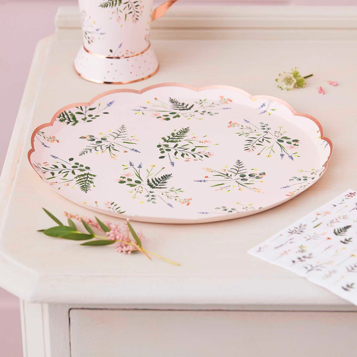 Let's Par Tea Floral Paper Party Plates