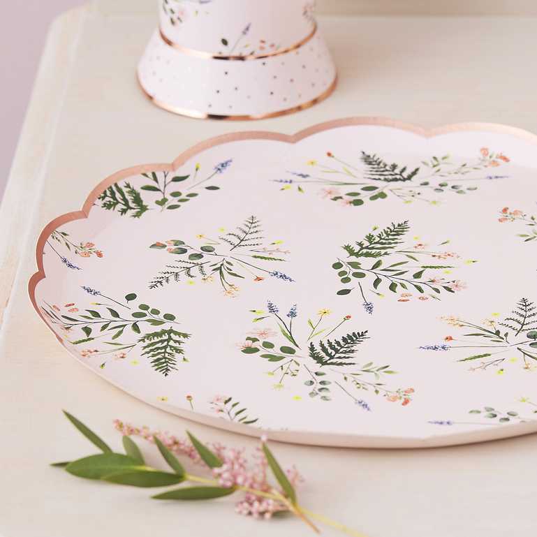 Let's Par Tea Floral Paper Party Plates