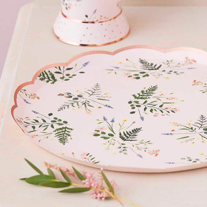 Let's Par Tea Floral Paper Party Plates