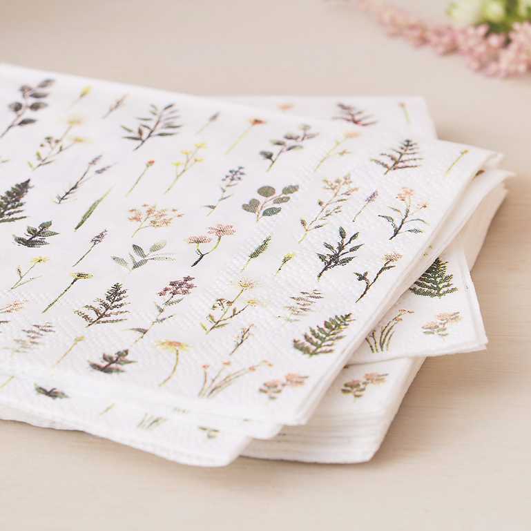 Let's Par Tea Floral Paper Party Napkin Serviettes