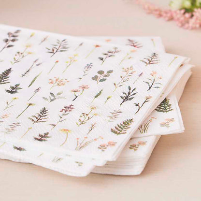 Let's Par Tea Floral Paper Party Napkin Serviettes