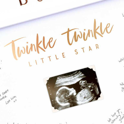 Twinkle Twinkle Little Star Baby Shower Memory Guest Book Frame