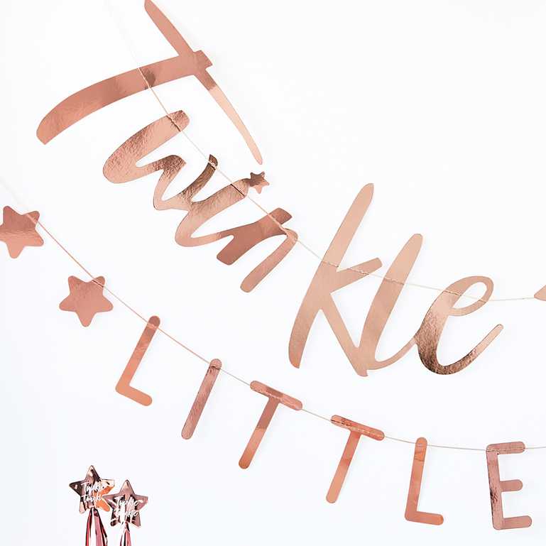 Twinkle Twinkle Little Star Baby Shower Gender Reveal Bunting Banner Decoration