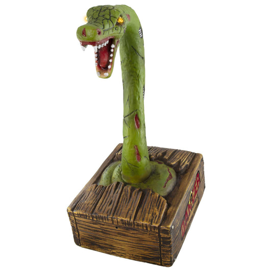 animatronic moving motion sensored snake that bites for halloween decorating or trick or treating