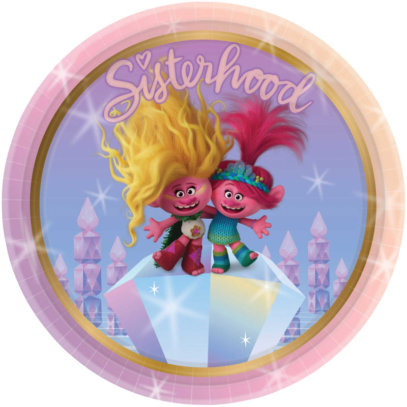 Trolls 3 Band Together Sisterhood Paper Party Plates