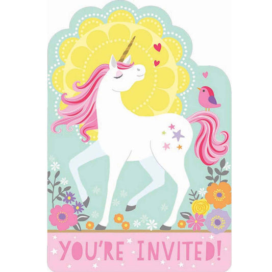 Magical Unicorn Princess Pack Birthday Party Invitations