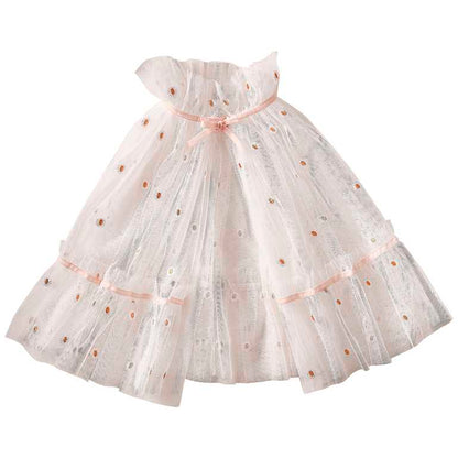 White & Pink Daisy Flower Costume Cape