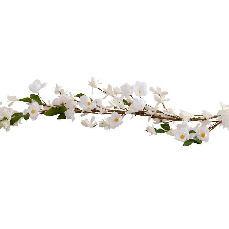 White Blossom Artificial Flower Garland Table Decoration