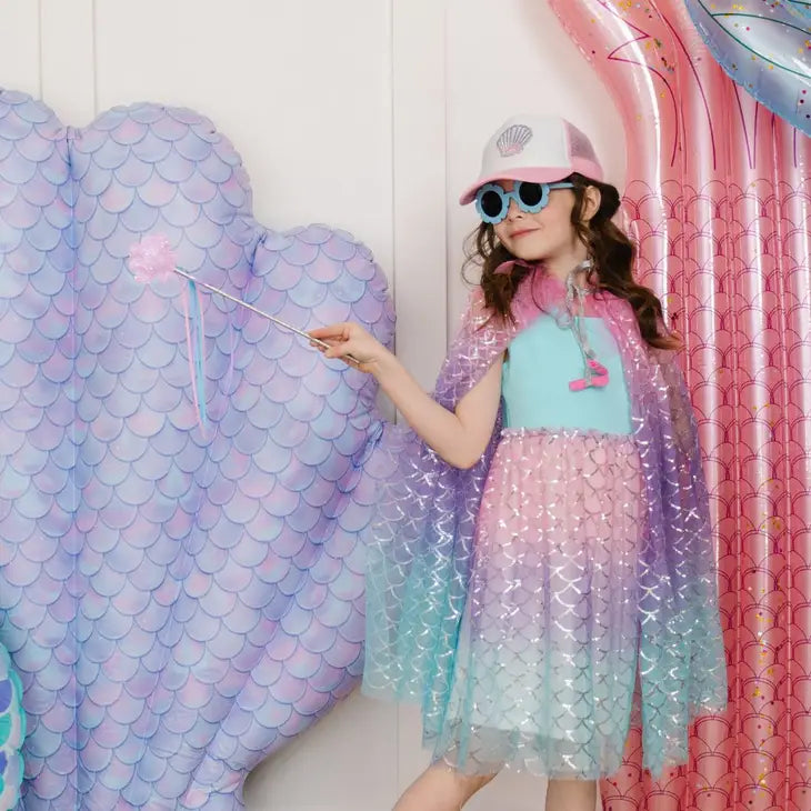 Sparkling Mermaid Cape Kids Dress Up Costume