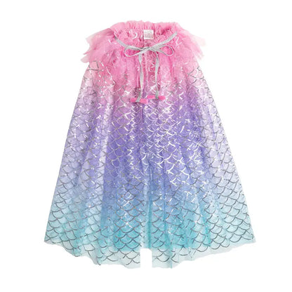 Sparkling Mermaid Cape Kids Dress Up Costume