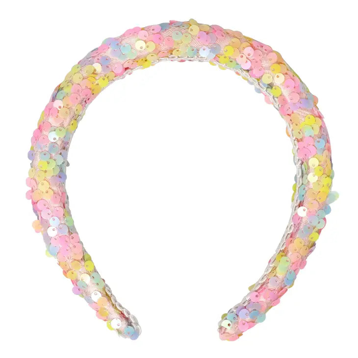 Pastel Rainbow Sequin Headband