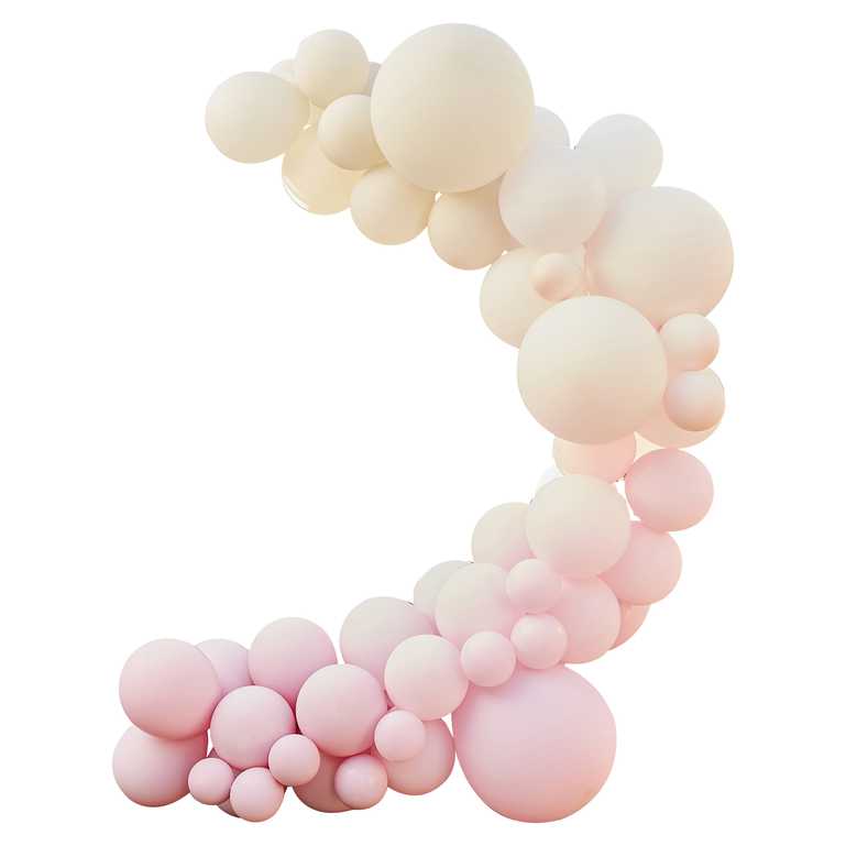 Nude & Pink Party Balloon Garland Arch Kit