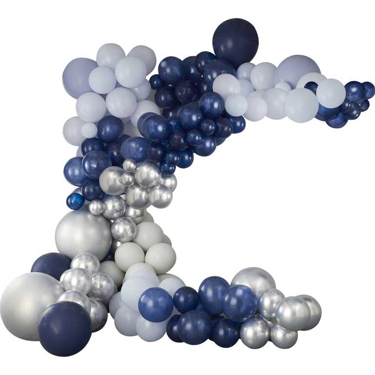 Luxe Silver, Blue & Navy DIY Balloon Garland Kit