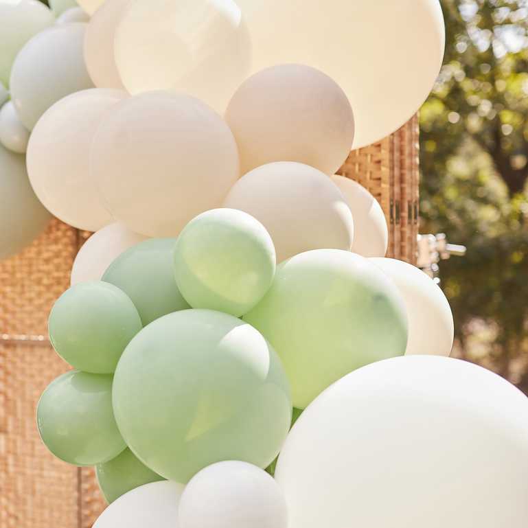 Sage and Nude Balloon Garland Arch Kit