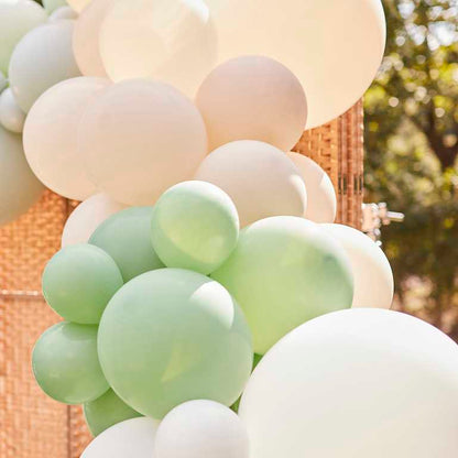 Sage and Nude Balloon Garland Arch Kit